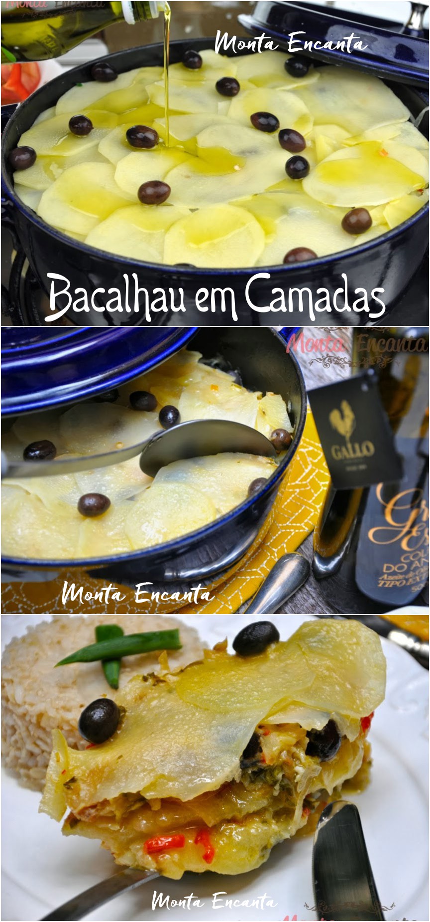 bacalhau em camadas