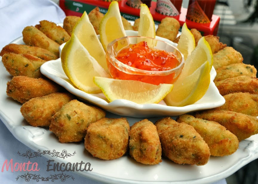 bolinho de bacalhau e alho poro