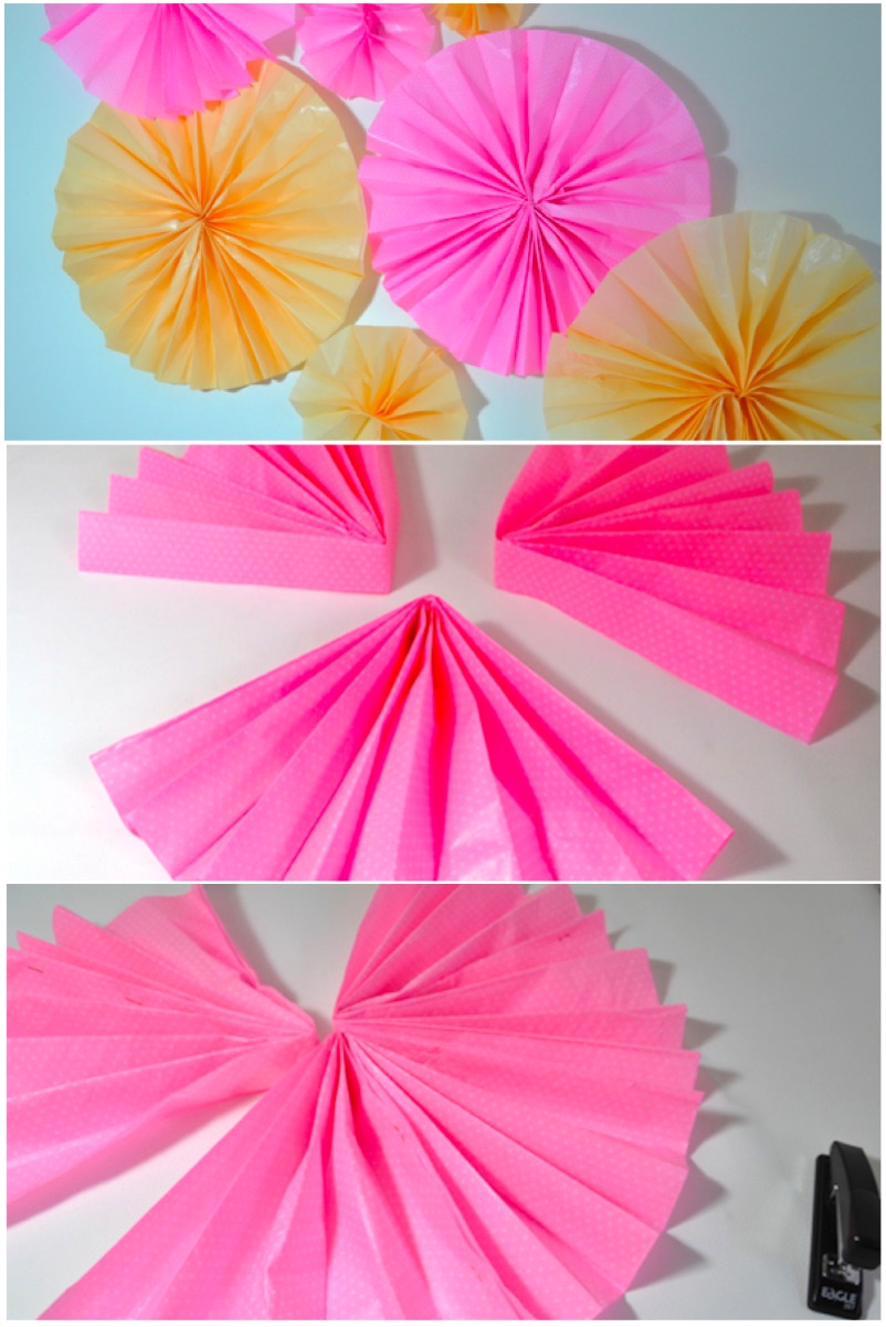 Flor de leque de papel de Seda - DIY - Monta Encanta