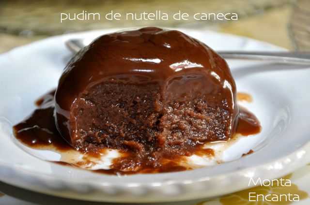 pudim de nutella de caneca