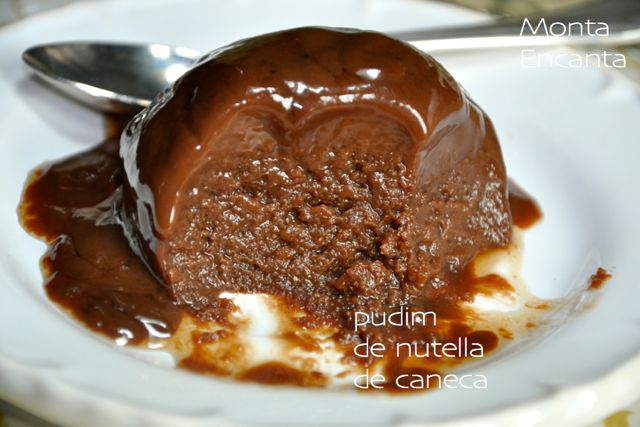 pudim de nutella de caneca