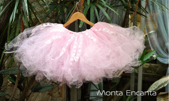 Saia de Tule TuTu sem costura diy