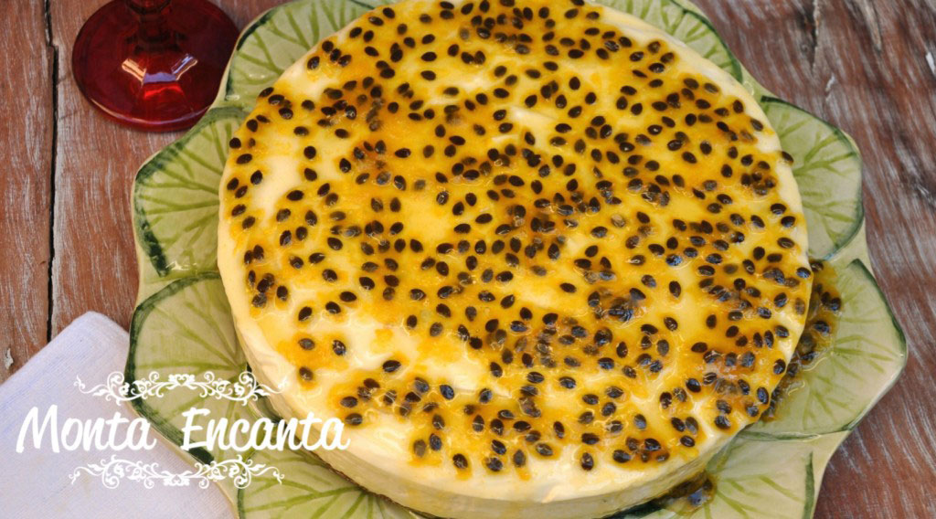 Cheesecake de maracujá  sem forno e sem gelatina