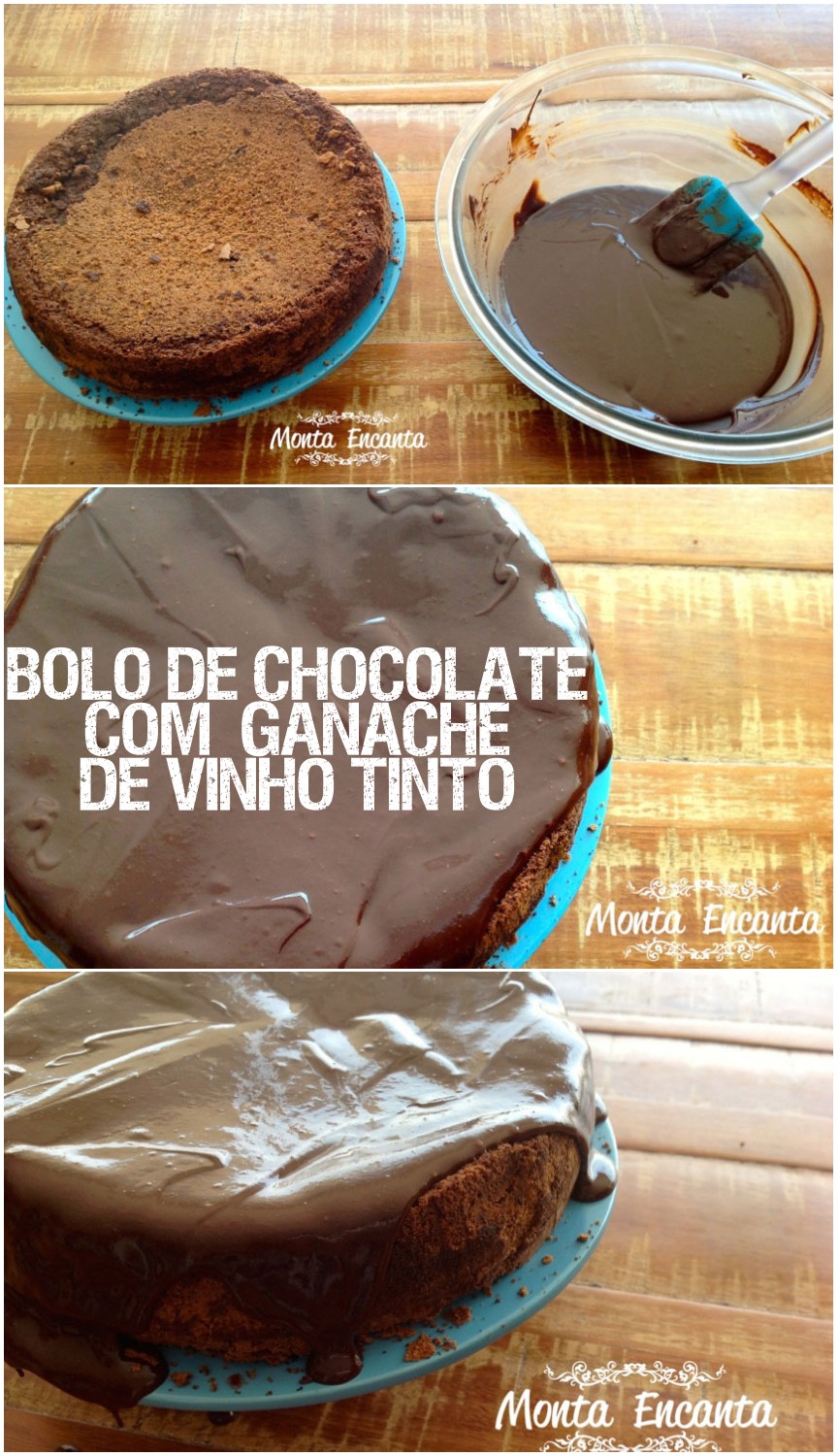 bolo de chocolate com ganache