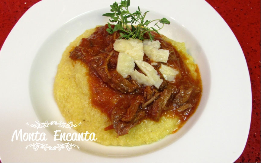 ragu de maminha com polenta