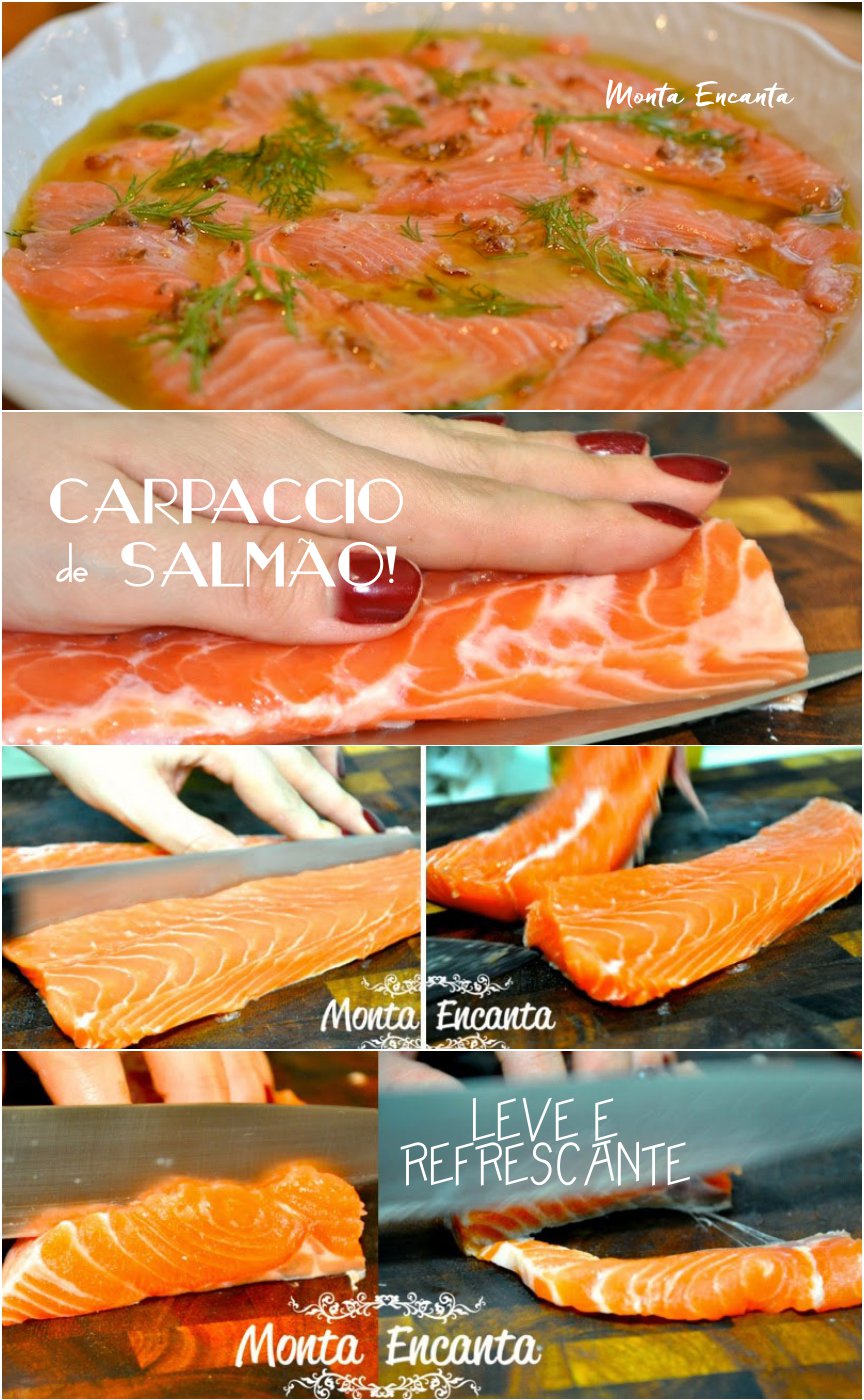 Carpaccio de Salmão e Azeite Trufado