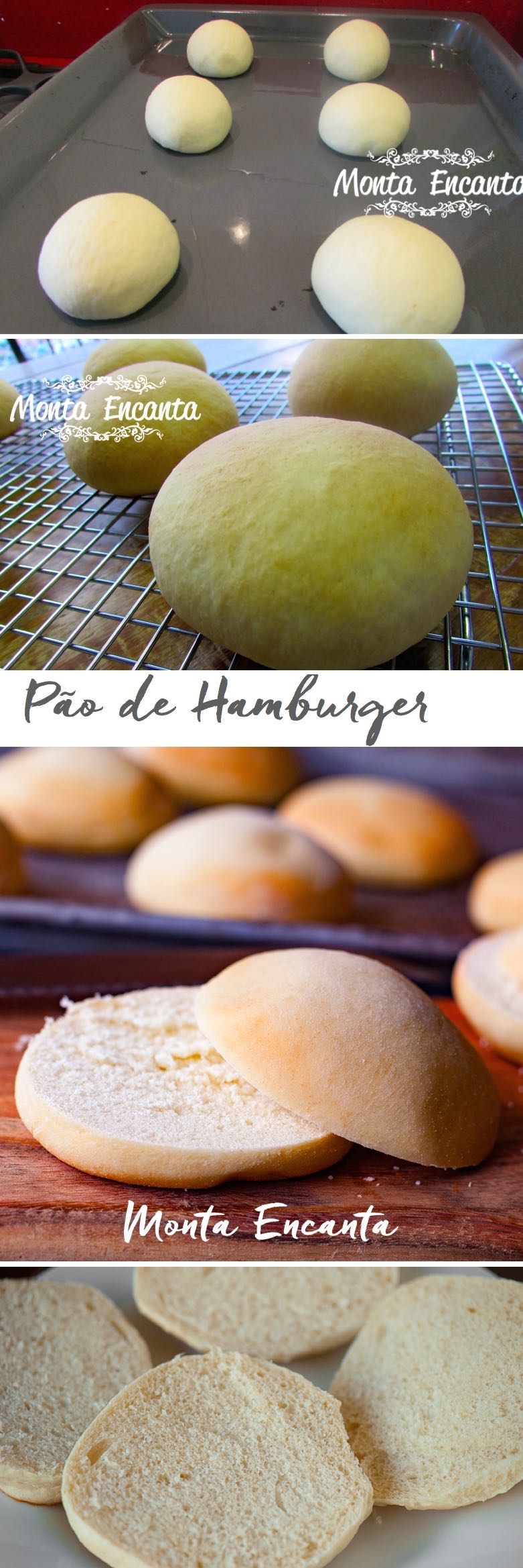 pão de hamburgue monta encanta