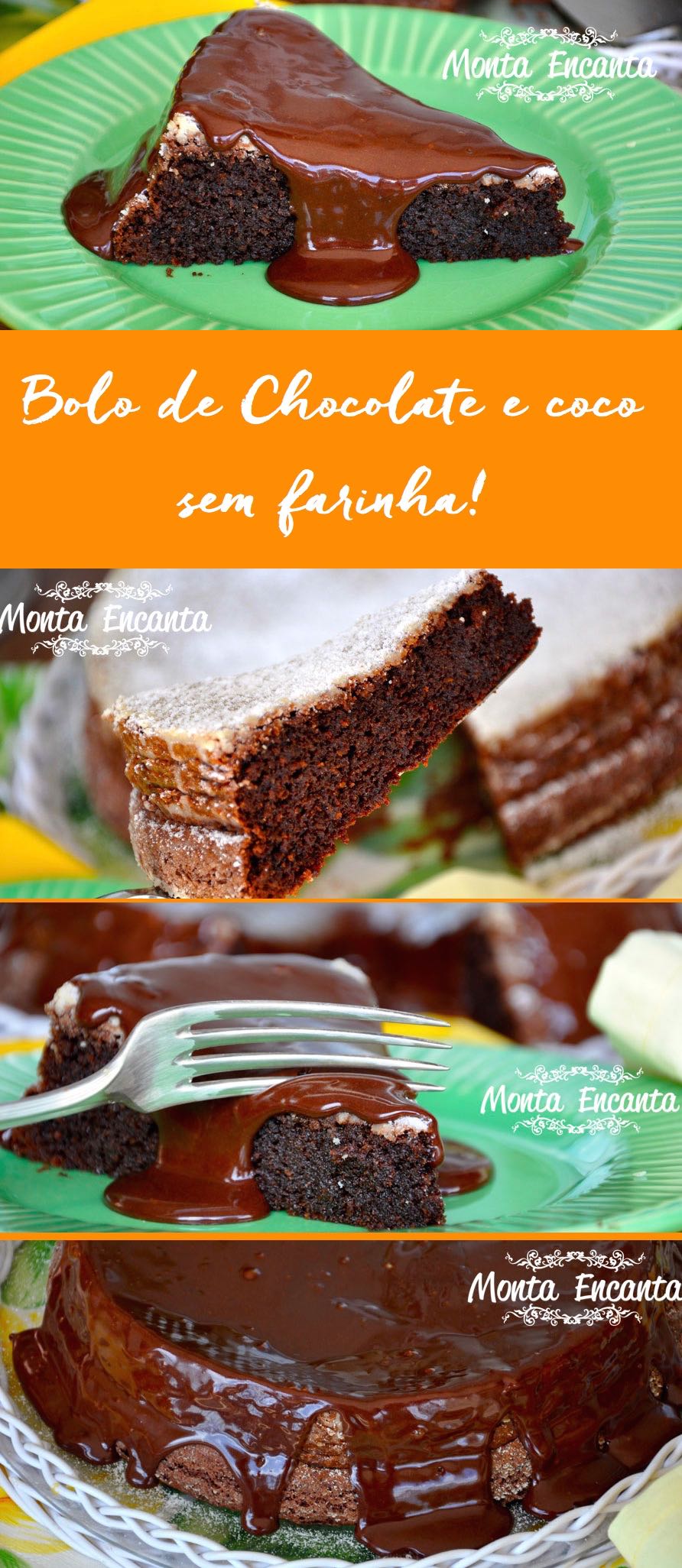 Bolo de Chocolate sem farinha, meio brownie meio bolo.