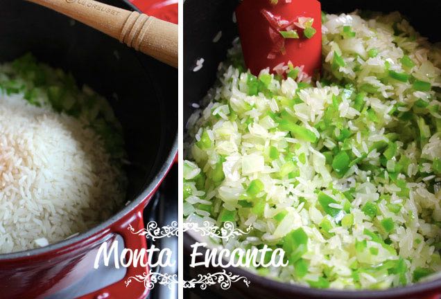 arroz com pimentão verde
