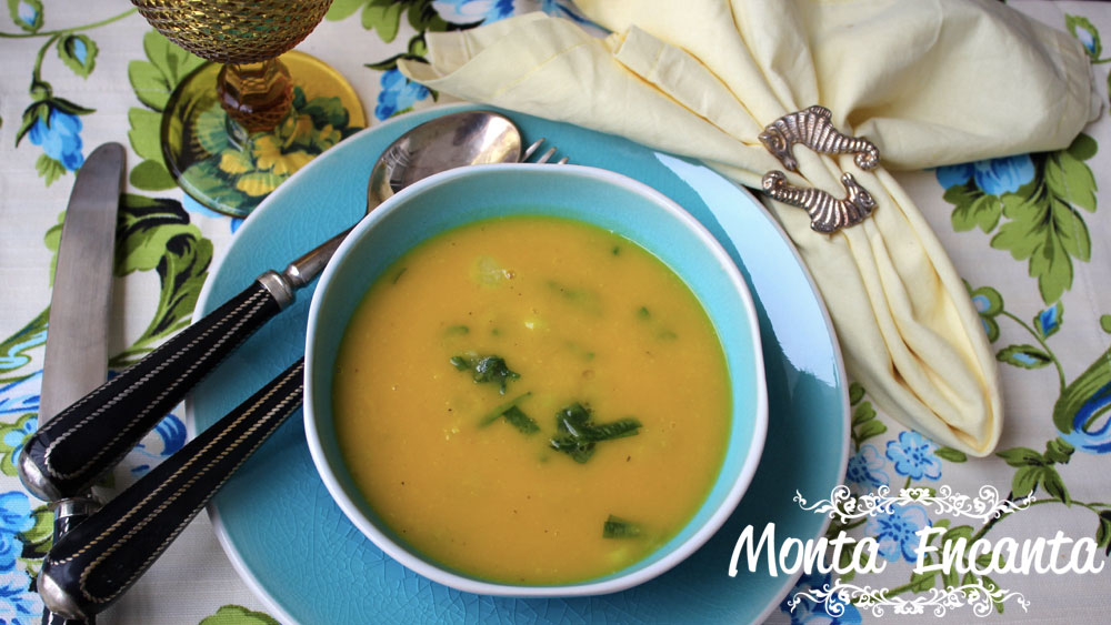 Sopa creme de Abóbora com gengibre