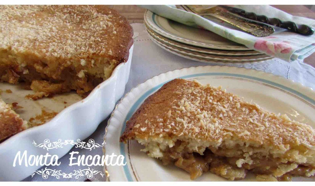 Torta de Banana e Doce de Leite