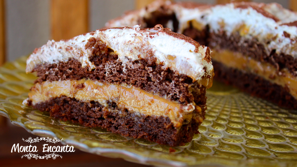 Bolo de Chocolate e Doce de Leite