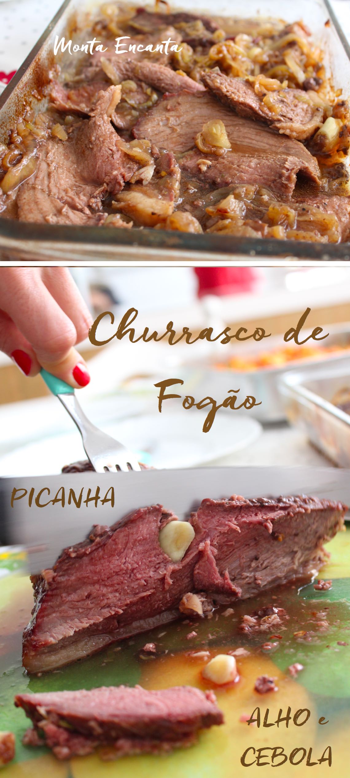 Churrasco de Fogão Picanha com alho e alecrim