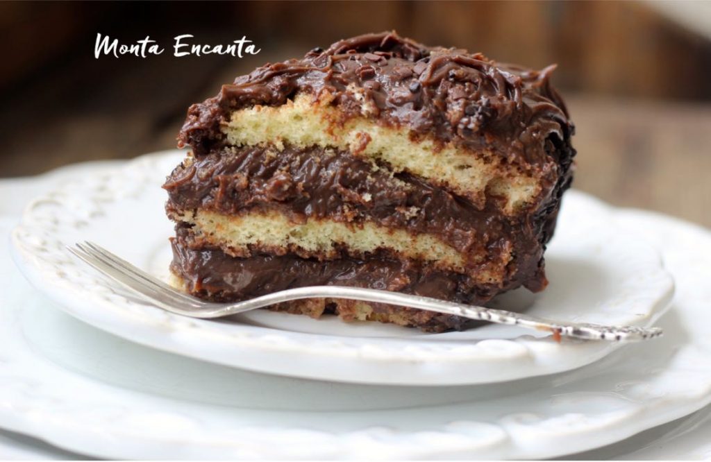 pão de ló com brigadeiro