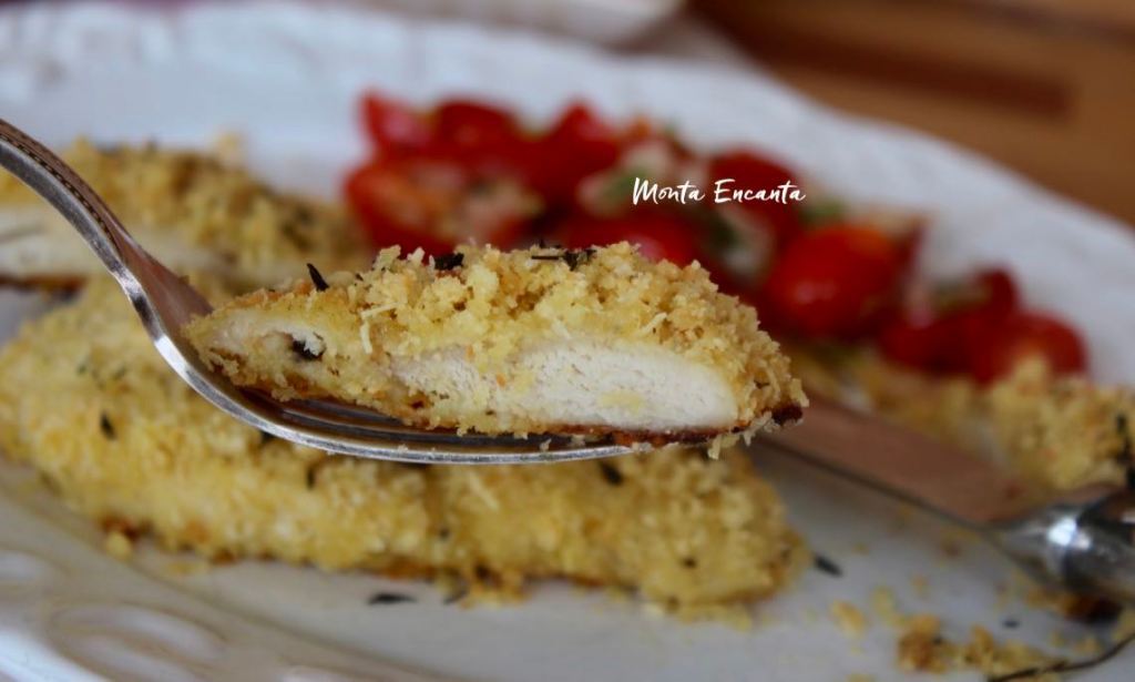 Frango assado com panko