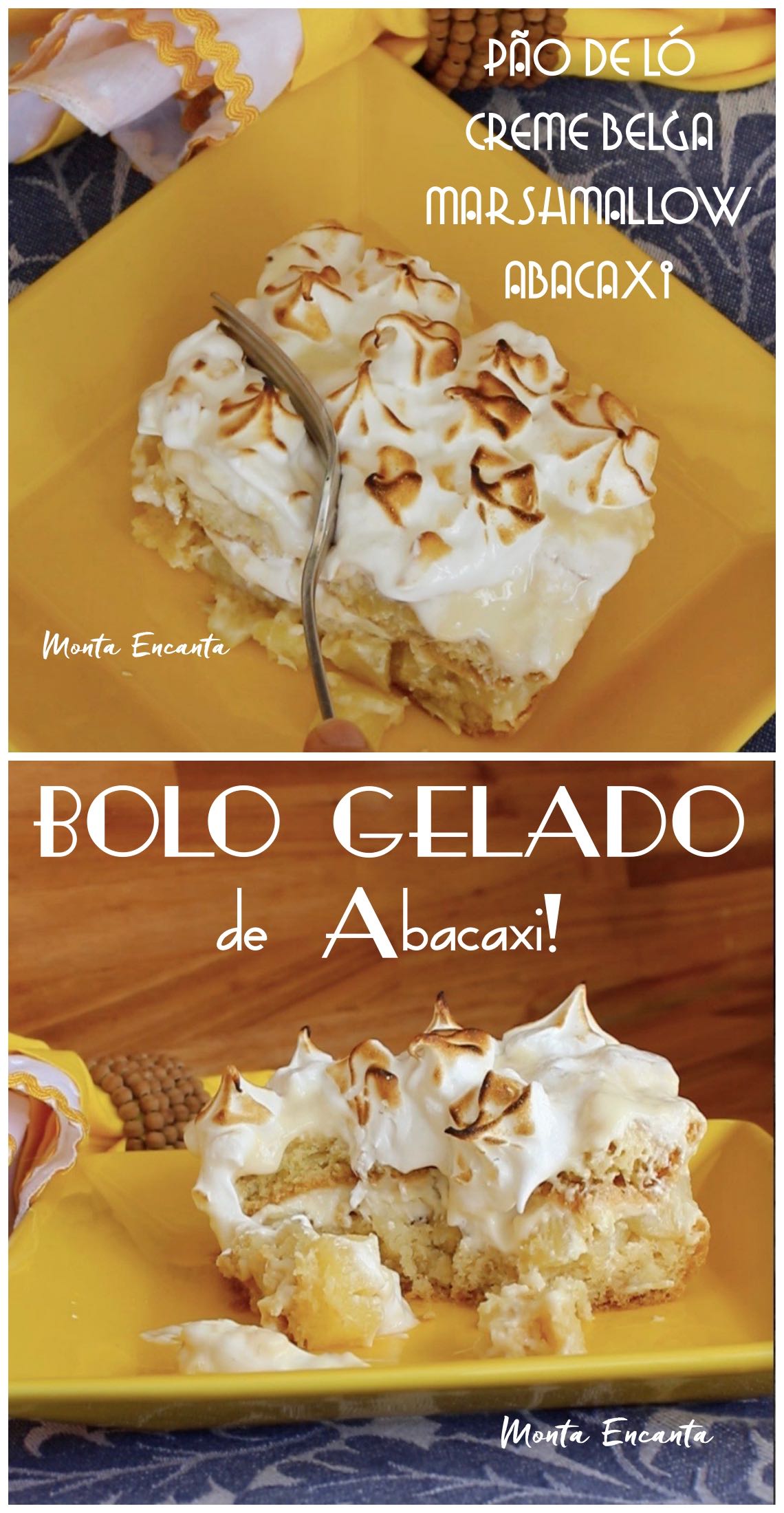 Bolo Gelado de Abacaxi