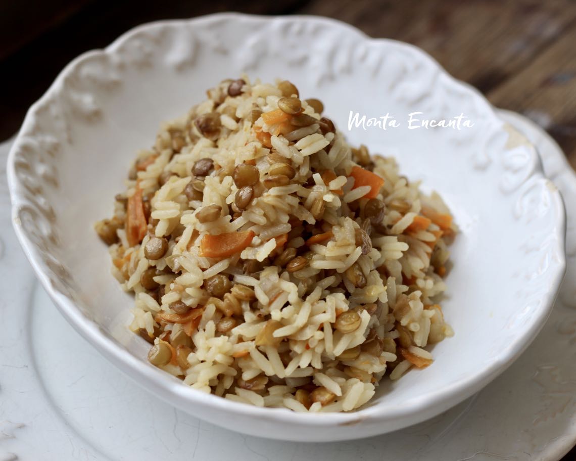arroz com lentilhas