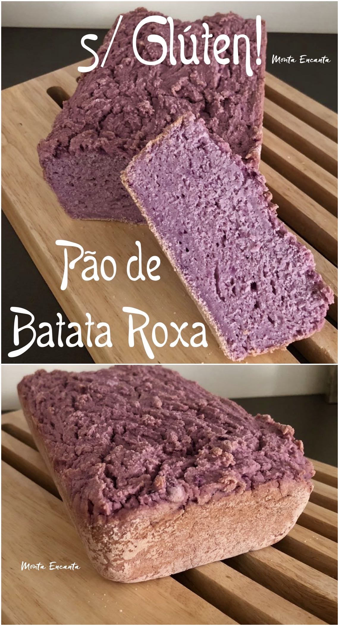 pao e batata roxa sem glúten