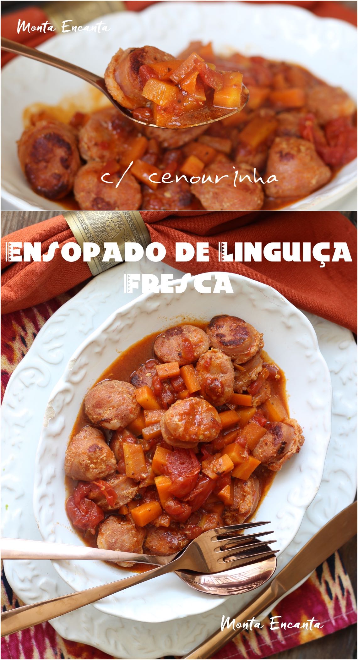 ensopado de linguiça