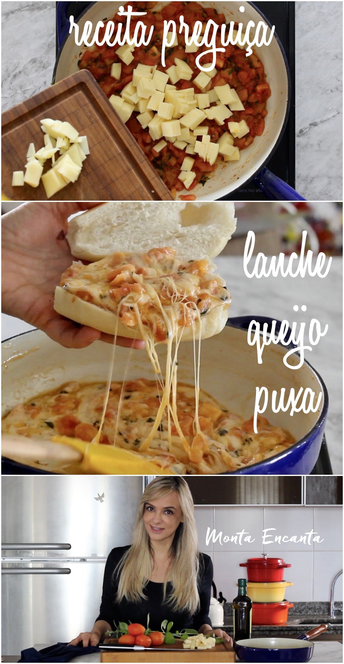 lanche de queijo puxa-puxa