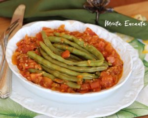vagem refogada com tomate quente