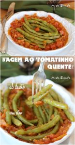 vagem refogada com tomate quente
