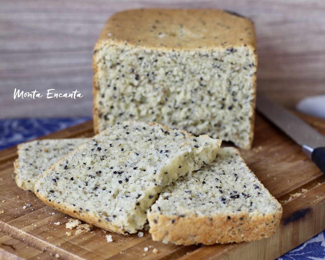 pão de chia com gergelim