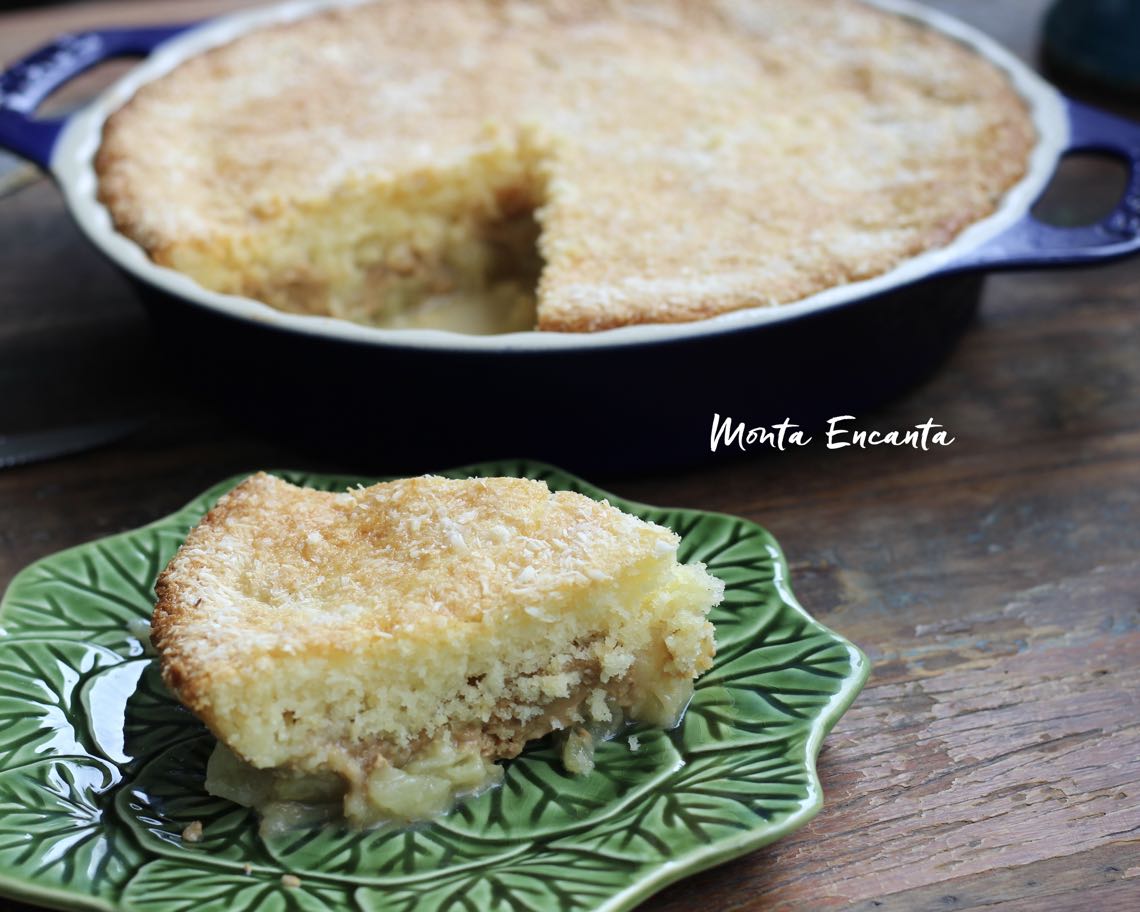 bolo de abacaxi e doce de leite