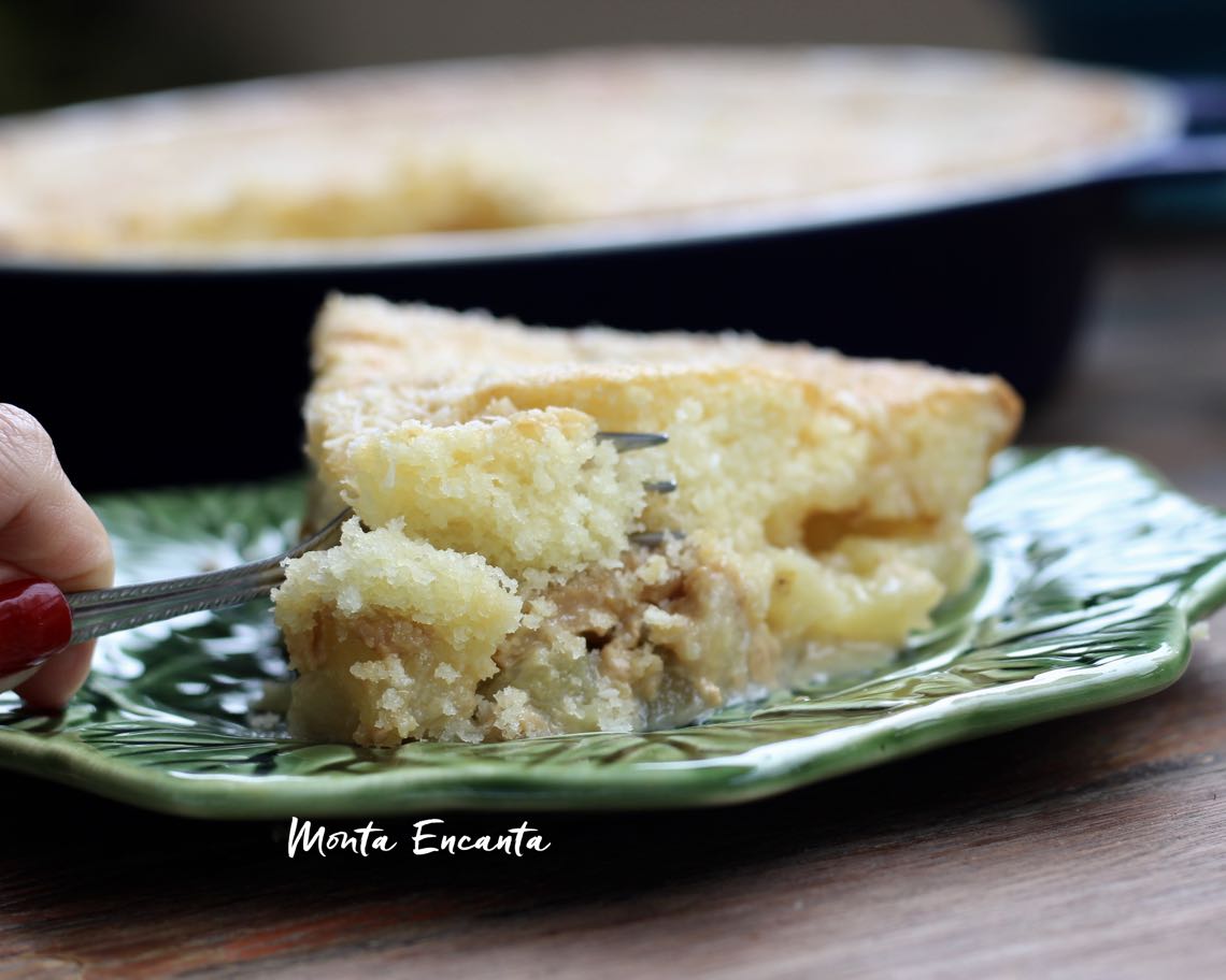 bolo de abacaxi e doce de leite