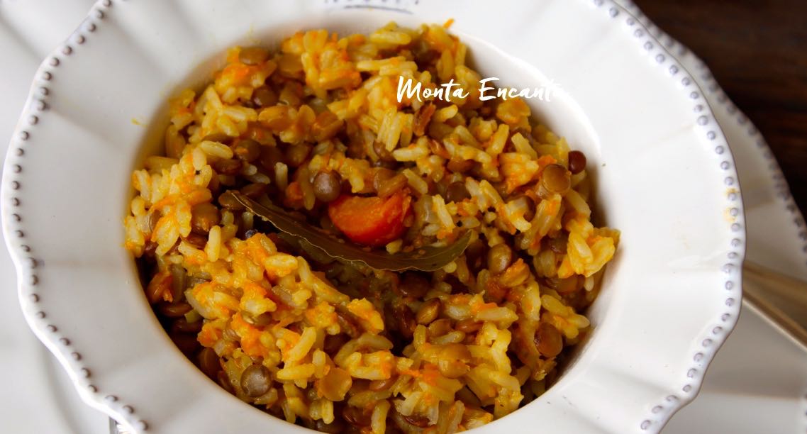 Arroz com Lentilha e cenourinha