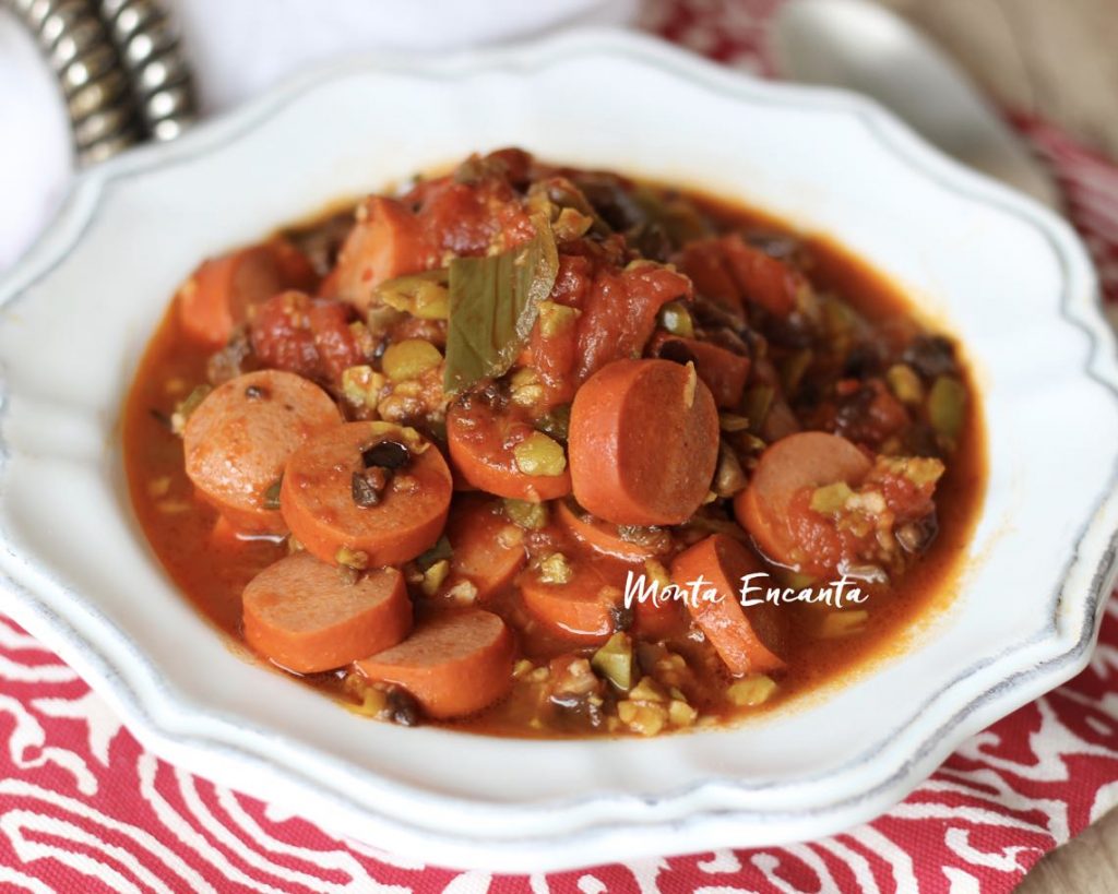 Salsicha com Tapenade de Azeitona