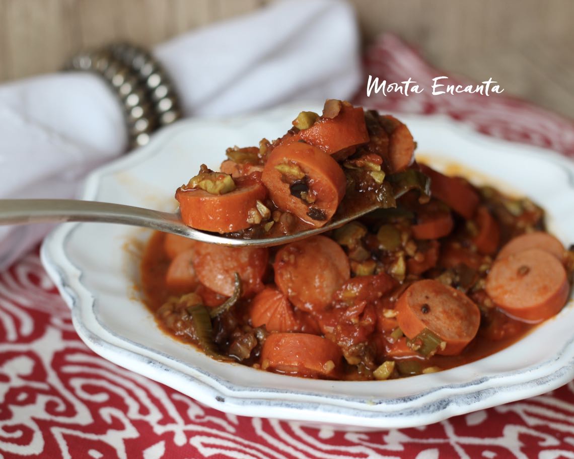 Salsicha com Tapenade de Azeitona