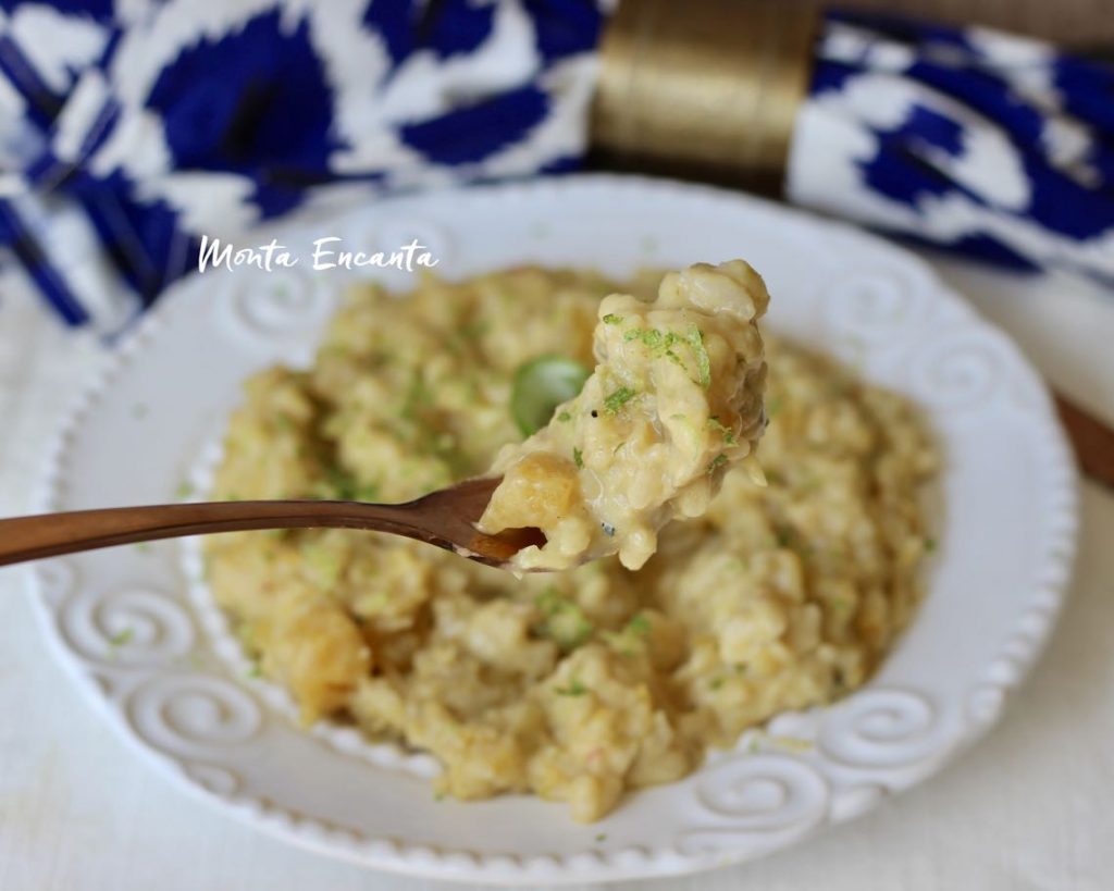 risoto de mandioquinha ao limone