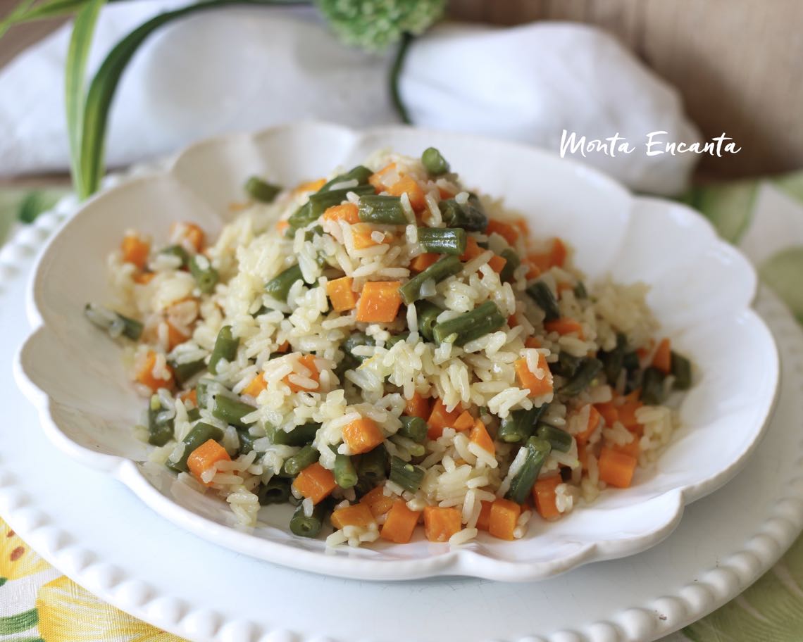 arroz com vagem e cenoura