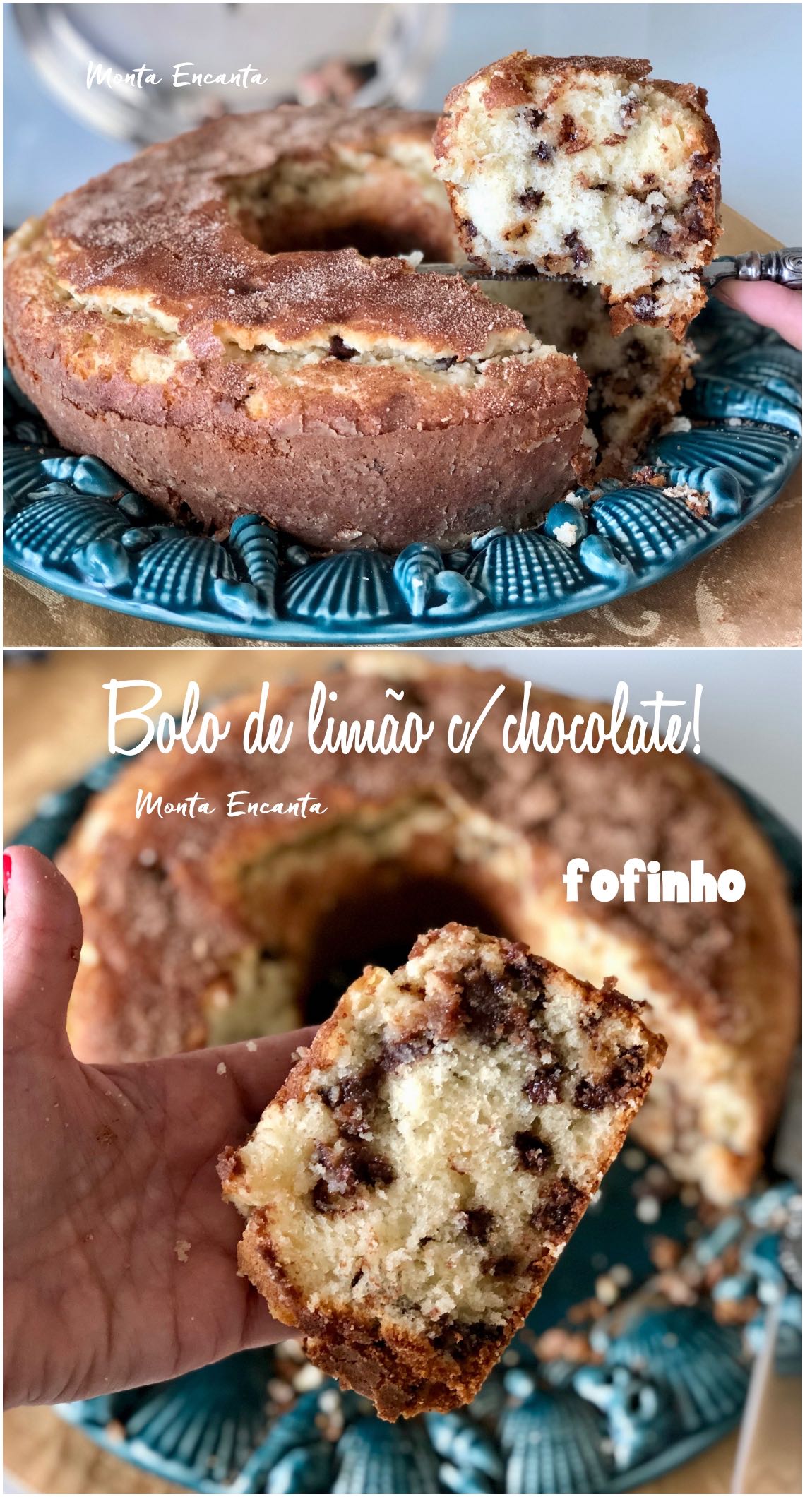 bolo de limão com chocolate