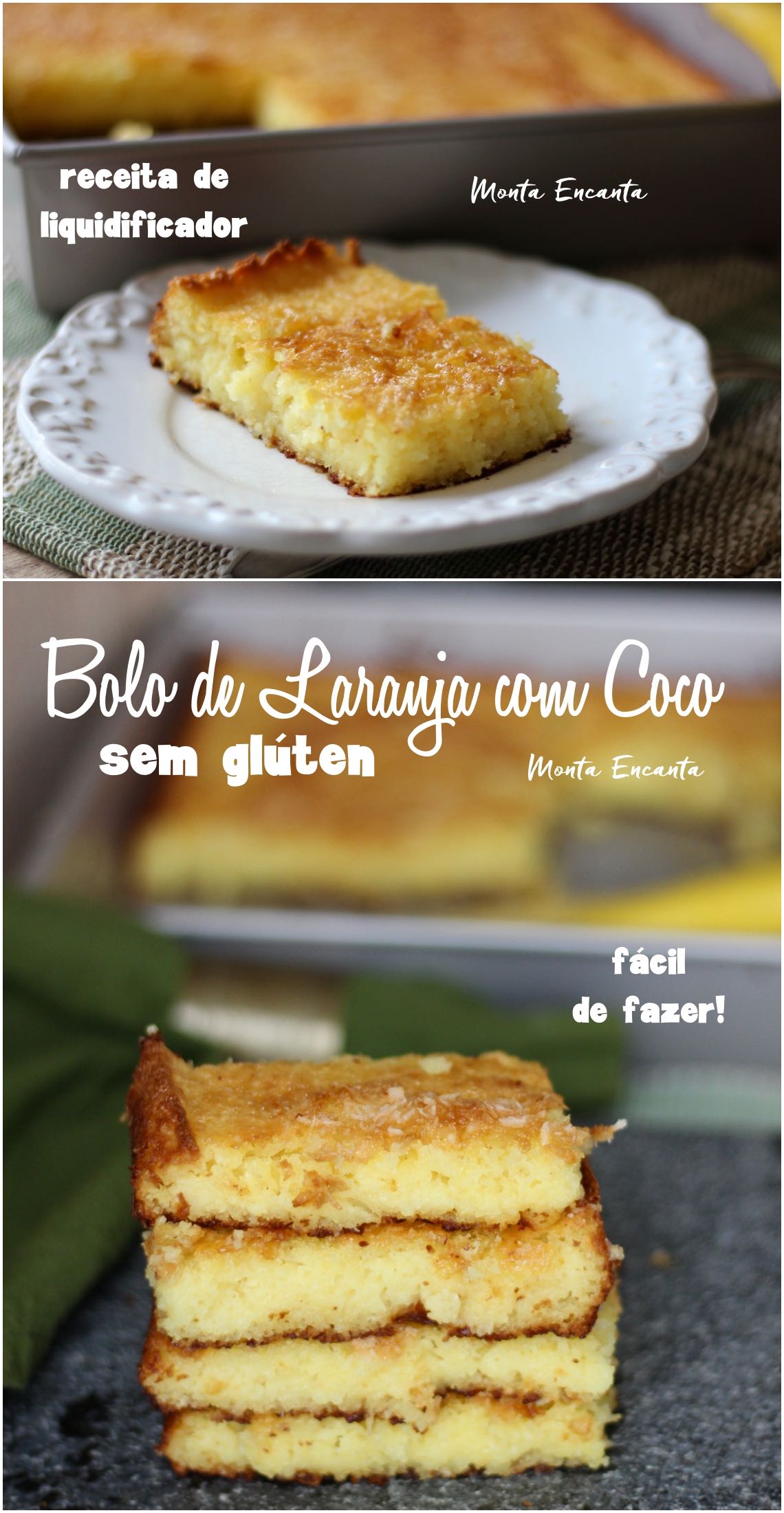 bolo de laranja com coco