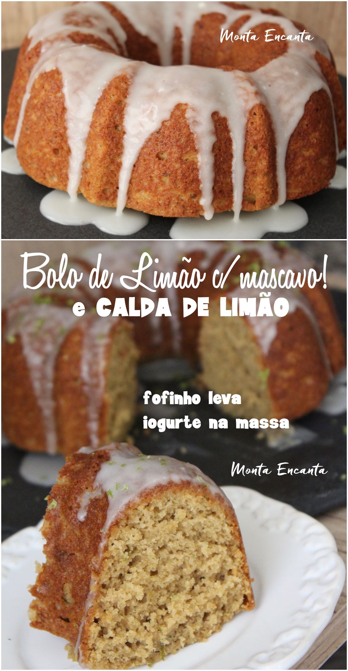 bolo de limão com mascavo