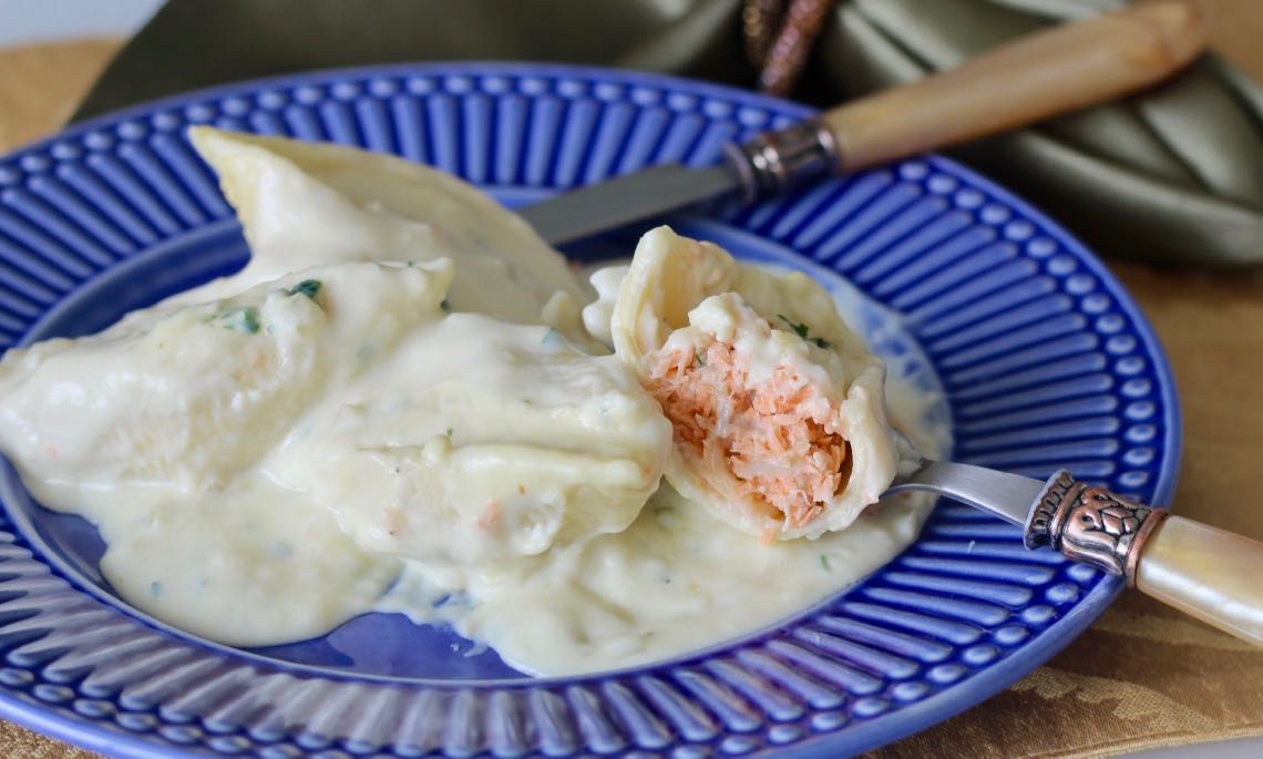 conchiglione de salmão