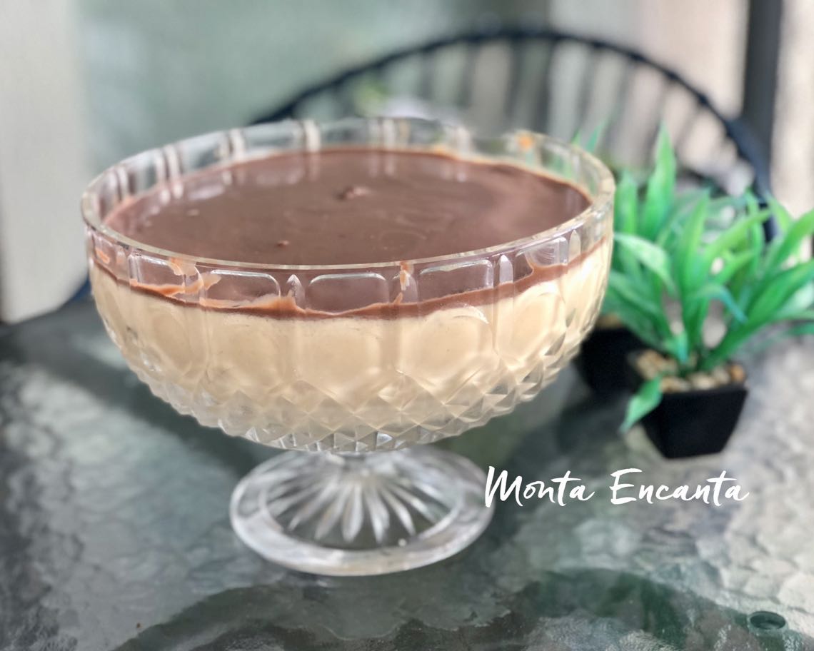 mousse de maracuja com chocolate