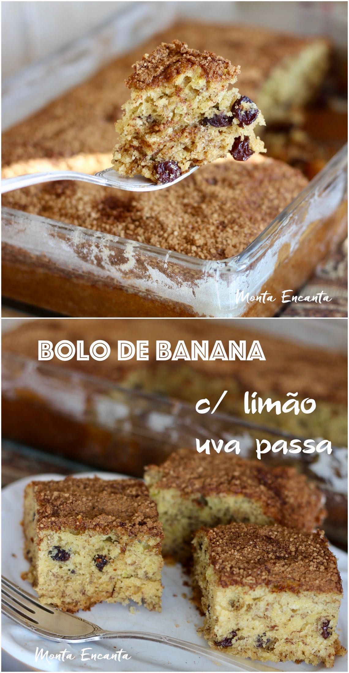 bolo de banana fofinho