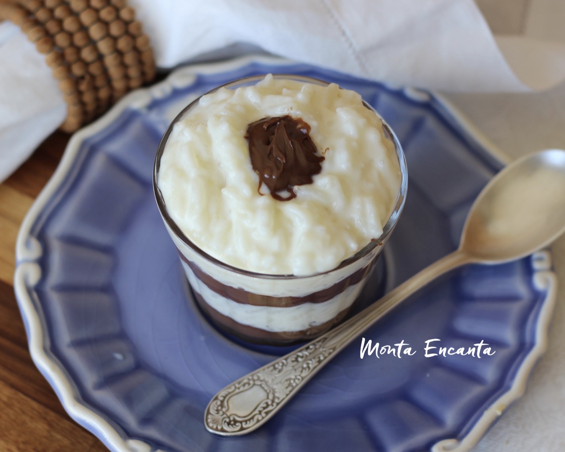 arroz doce com nutella