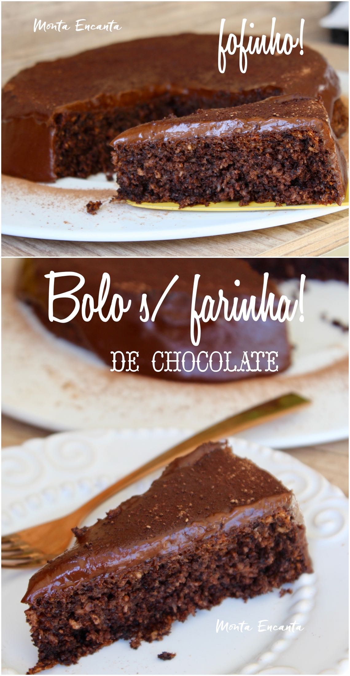 Bolo de chocolate hum! Tudo de bom! …  Receitas, De chocolate sem  farinha, Bolo chocolate sem farinha