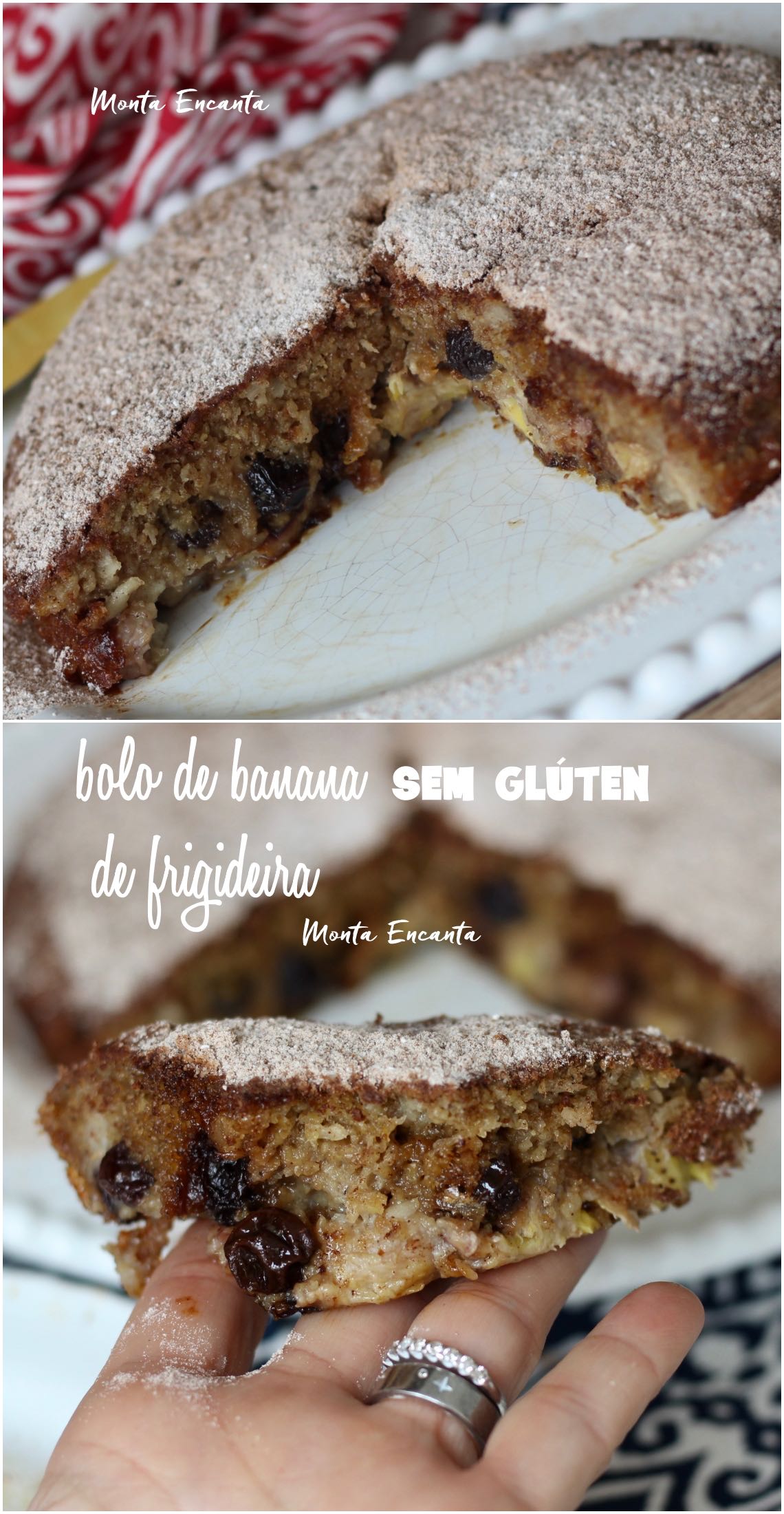 bolo de banana de frigideira e sem gluten