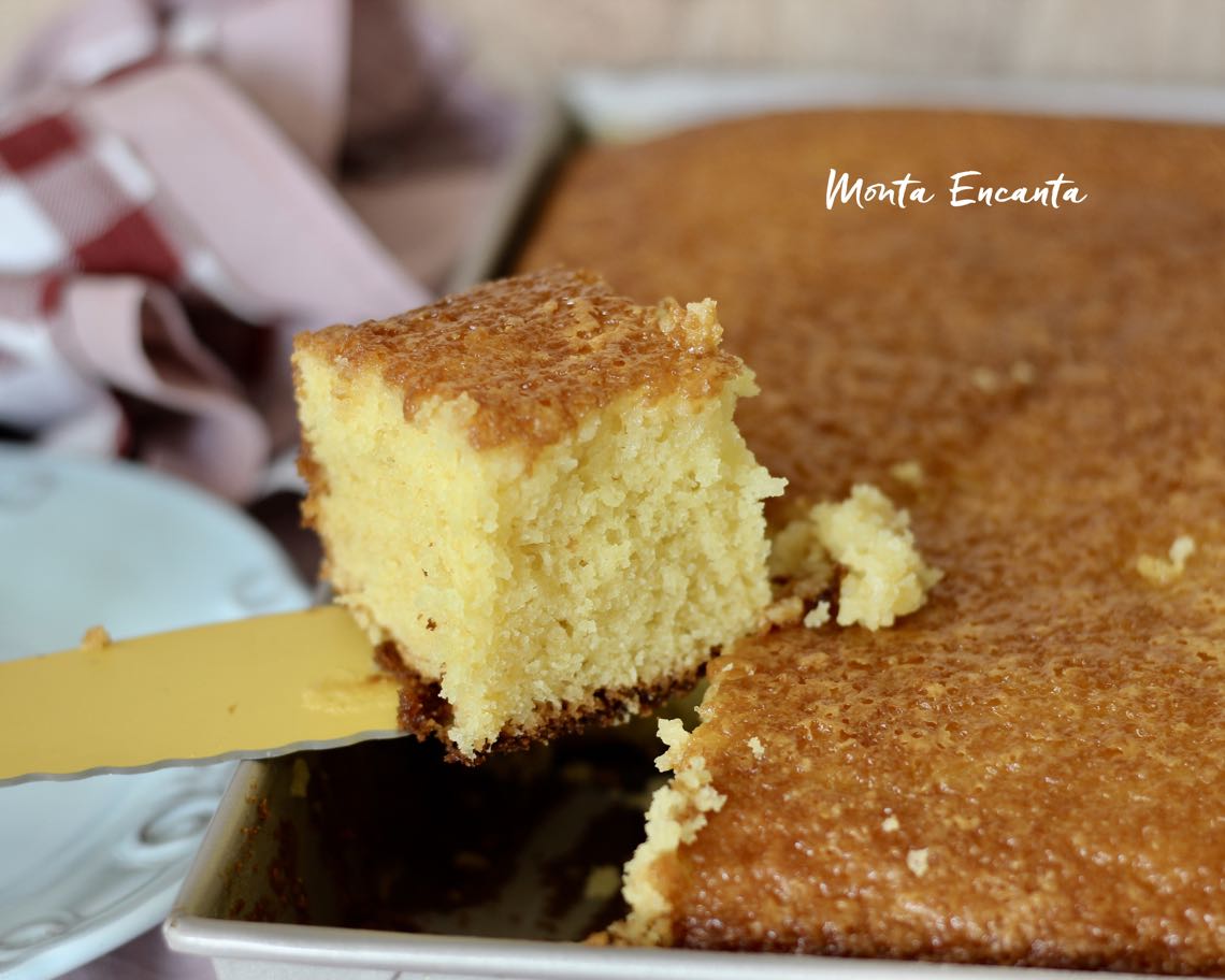 Bolo de trigo com maizena, simples e muito fofinho! Receita por