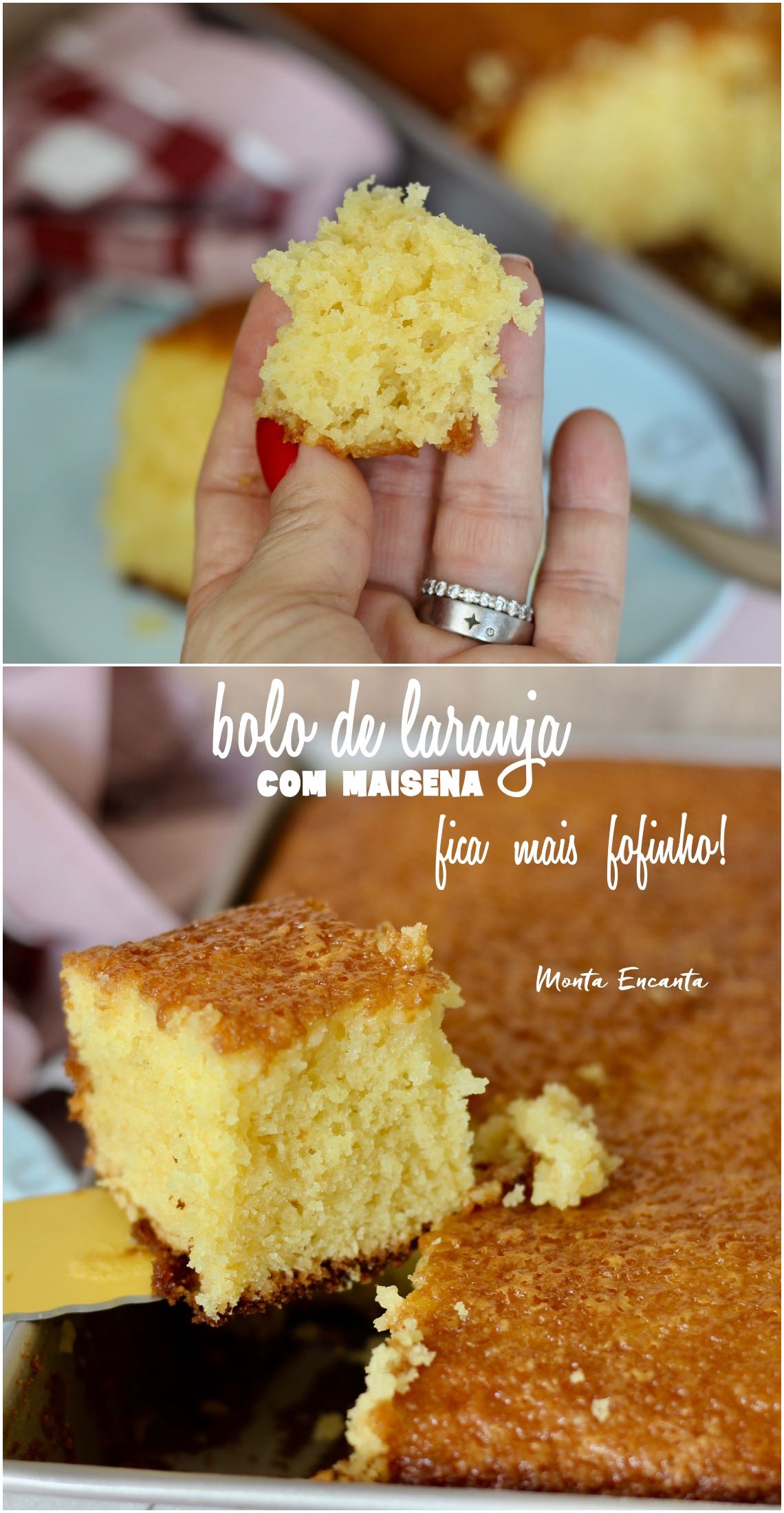 bolo de laranja com maisena fica ainda mais fofinho