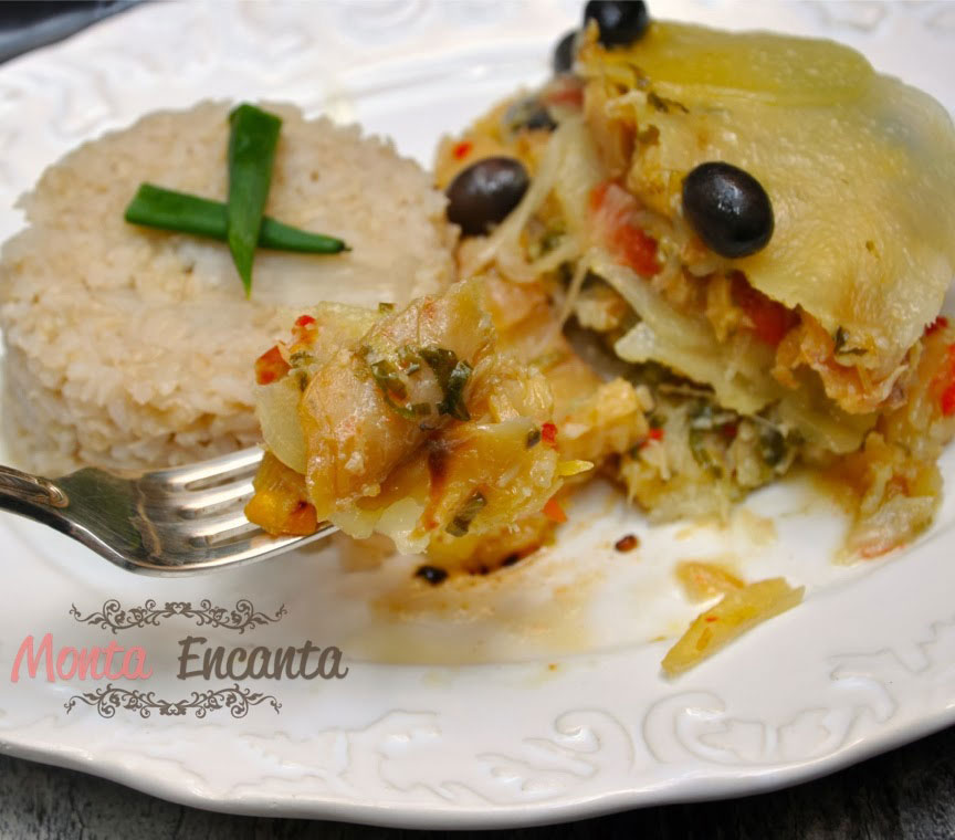 Receita de Bacalhau em Camadas