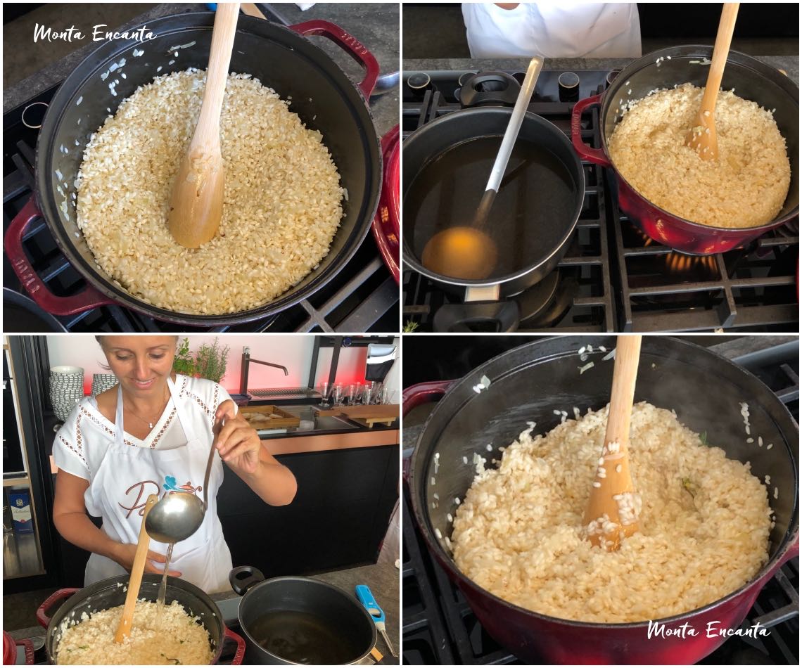 risoto de brie com cerejas fresca