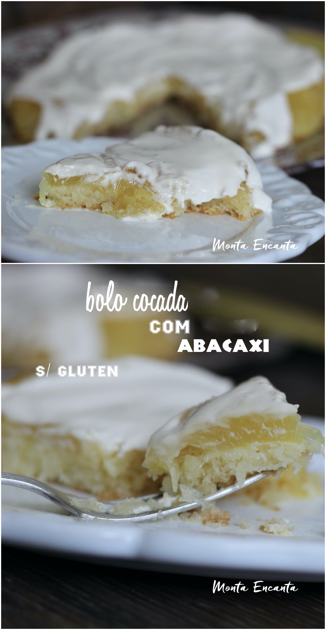 bolo cocada de abacaxi sem gluten