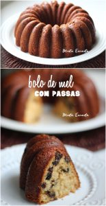 bolo de mel com passas