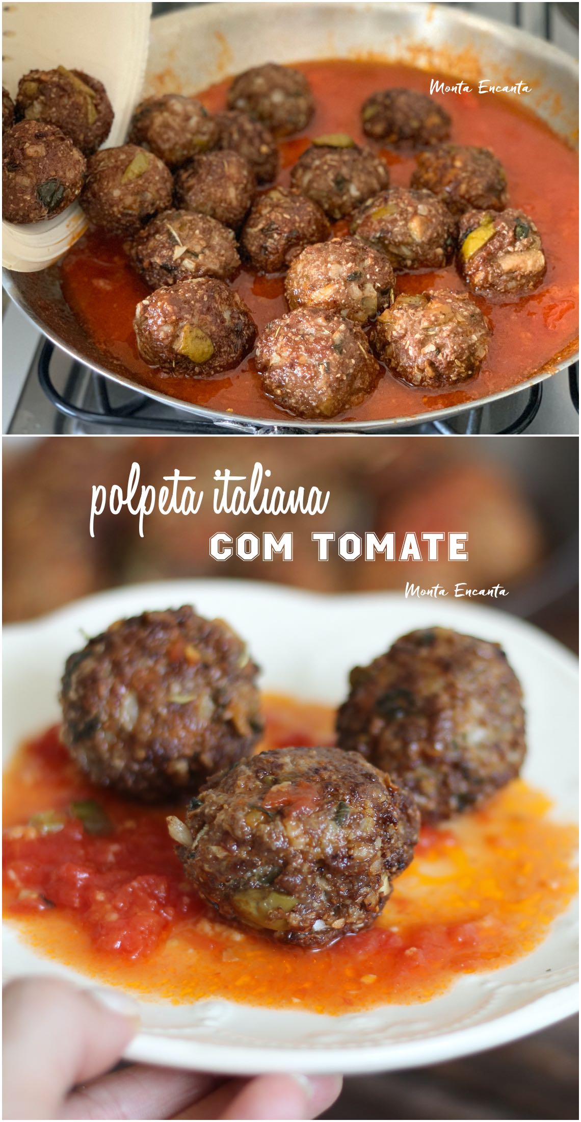 polpeta italiana sem gluten e com molho de tomate